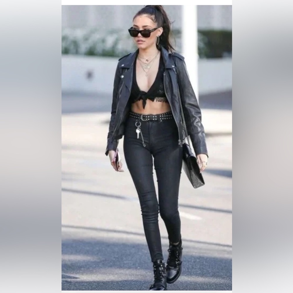 Carmar black wax jeans